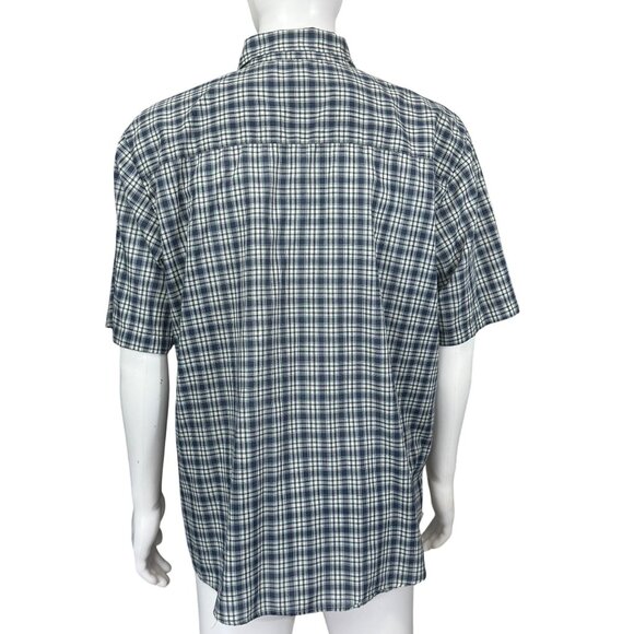 Norman Rockwell By Haband Mens XL Plaid Button-Up Western Short Sleeve Shirt - Picture 2 of 7